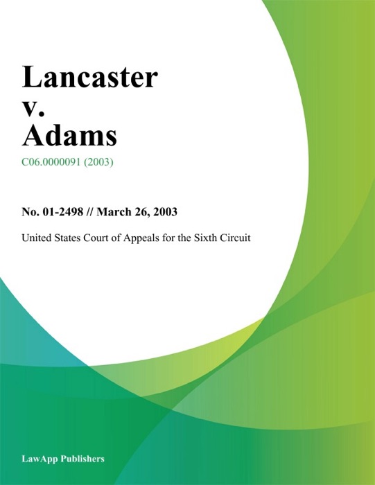 Lancaster V. Adams