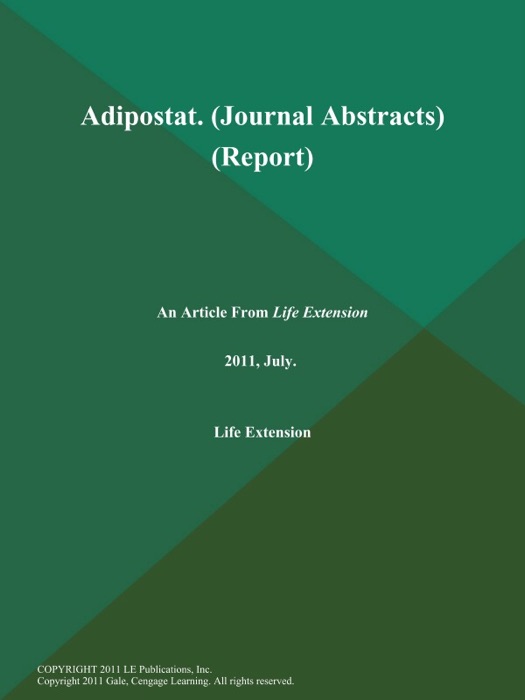 Adipostat (Journal Abstracts) (Report)