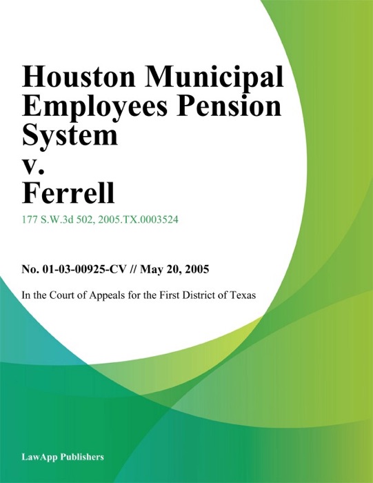 Houston Municipal Employees Pension System v. Ferrell