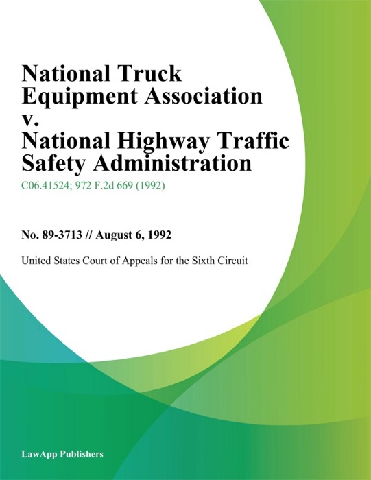 National Truck Equipment Association v. National Highway Traffic Safety Administration