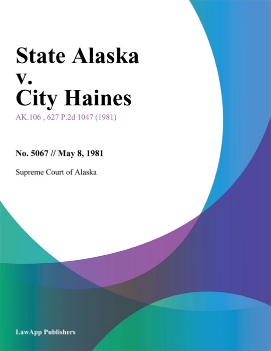 State Alaska v. City Haines
