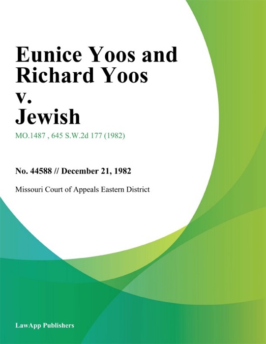 Eunice Yoos and Richard Yoos v. Jewish