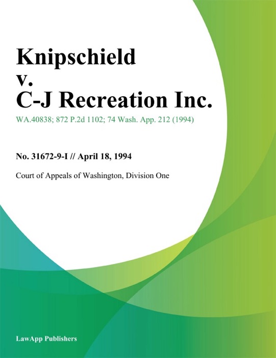 Knipschield V. C-J Recreation Inc.