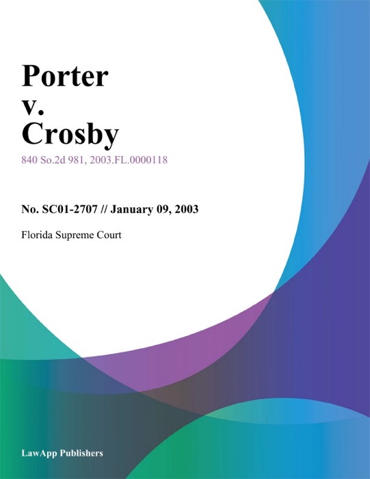 Porter V. Crosby