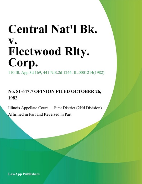 Central Natl Bk. v. Fleetwood Rlty. Corp.