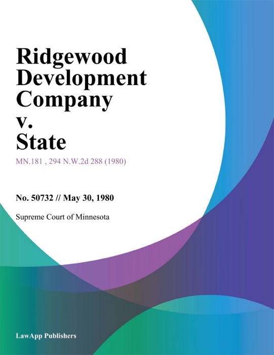 Ridgewood Development Company v. State