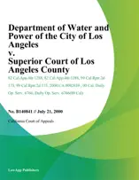 Department of Water and Power of the City of Los Angeles v. Superior Court of Los Angeles County