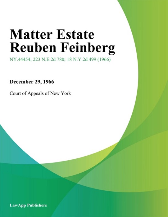 Matter Estate Reuben Feinberg
