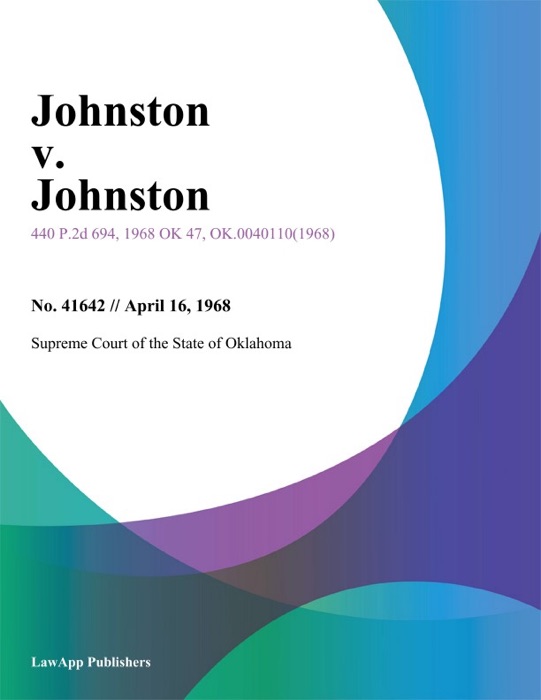 Johnston v. Johnston