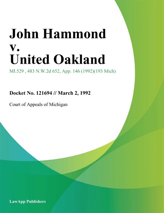 John Hammond v. United Oakland