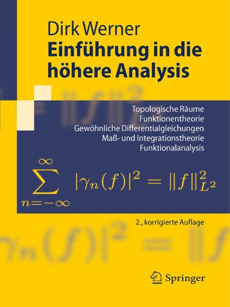 funktionalanalysis werner funktionalanalysis werner