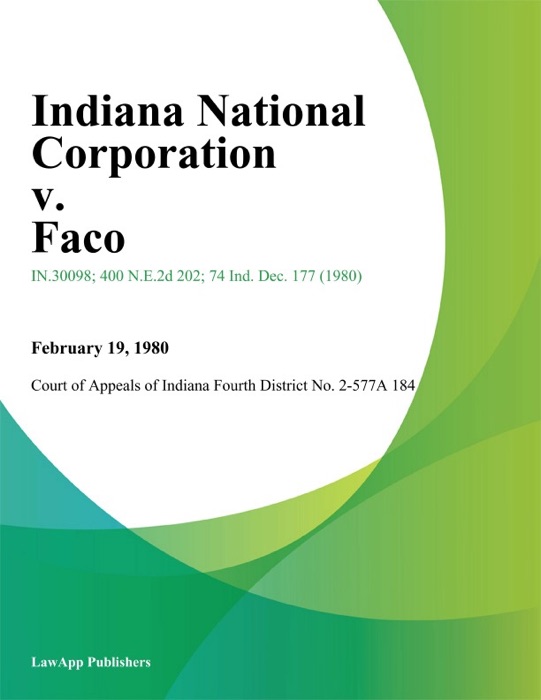 Indiana National Corporation v. Faco