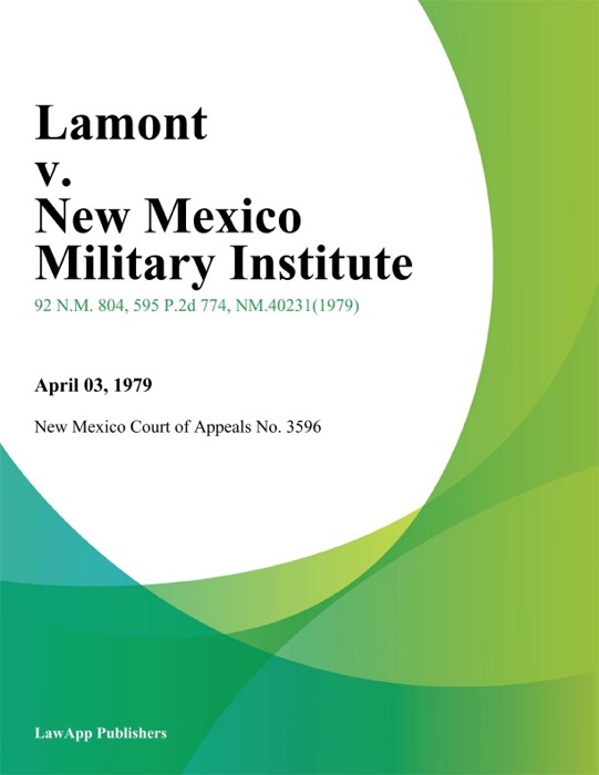 Lamont V. New Mexico Military Institute