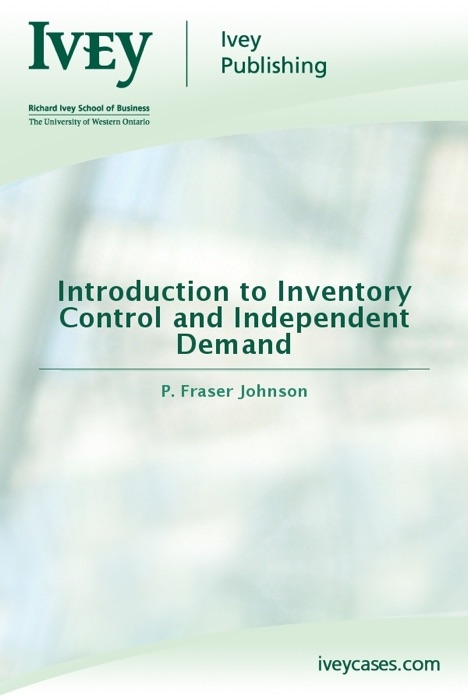 Introduction to Inventory Control and Independent Demand