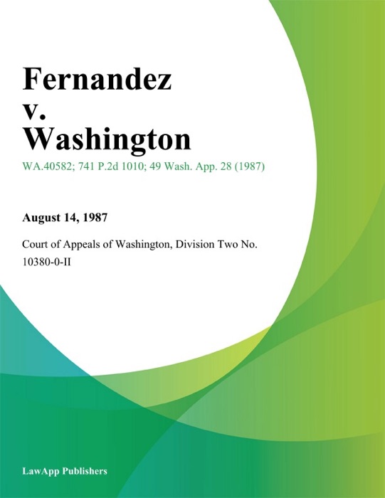 Fernandez V. Washington