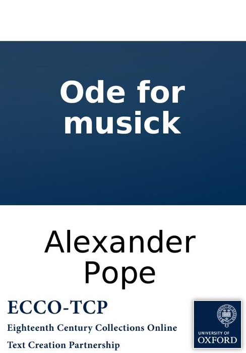 Ode for musick