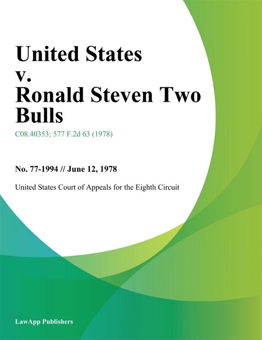 United States v. Ronald Steven Two Bulls