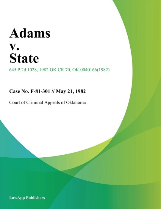Adams v. State