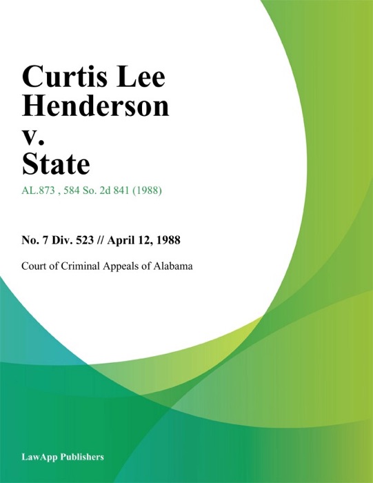 Curtis Lee Henderson v. State