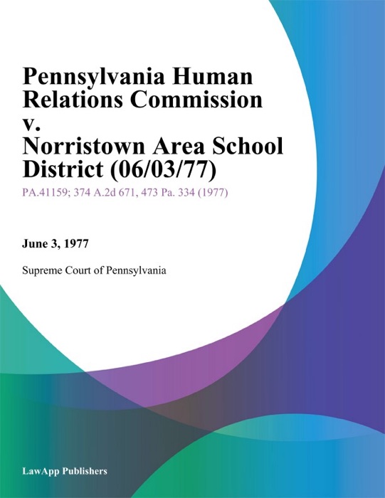 Pennsylvania Human Relations Commission v. Norristown Area School District