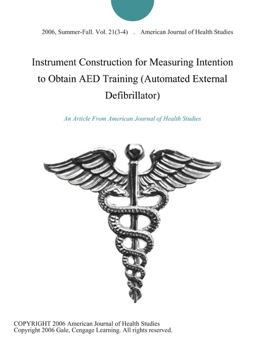 Instrument Construction for Measuring Intention to Obtain AED Training (Automated External Defibrillator)