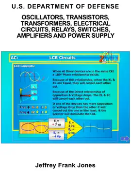 Read: OSCILLATORS, TRANSISTORS, Book TRANSFORMERS, ELECTRICAL CIRCUITS, RELAYS, SWITCHES, AMPLIFIERS AND POWER SUPPLY