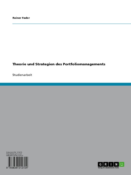 Theorie und Strategien des Portfoliomanagements