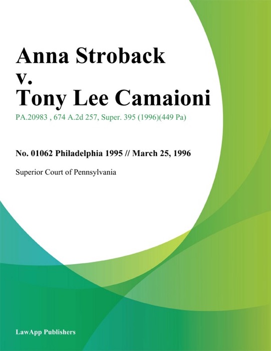 Anna Stroback v. Tony Lee Camaioni