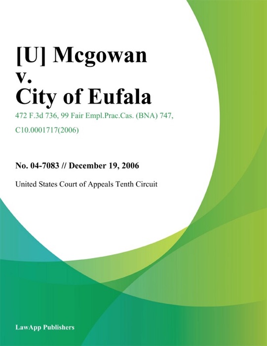 Mcgowan v. City of Eufala