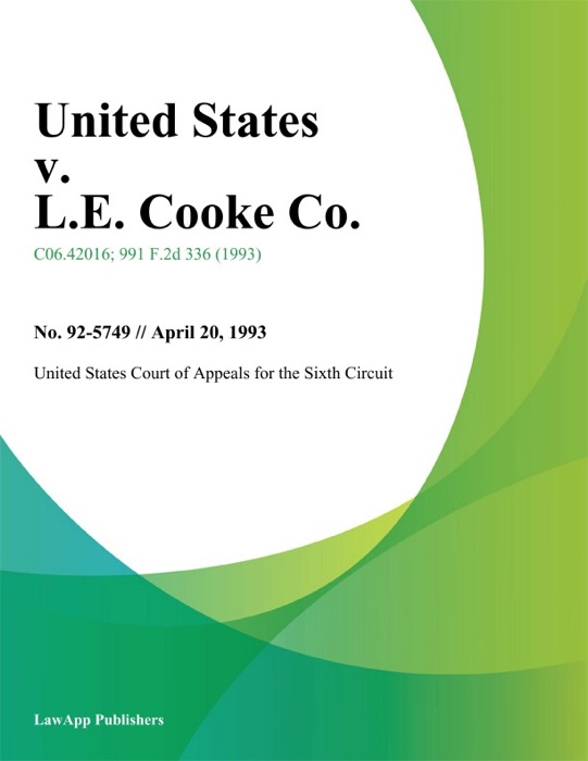 United States V. L.E. Cooke Co.