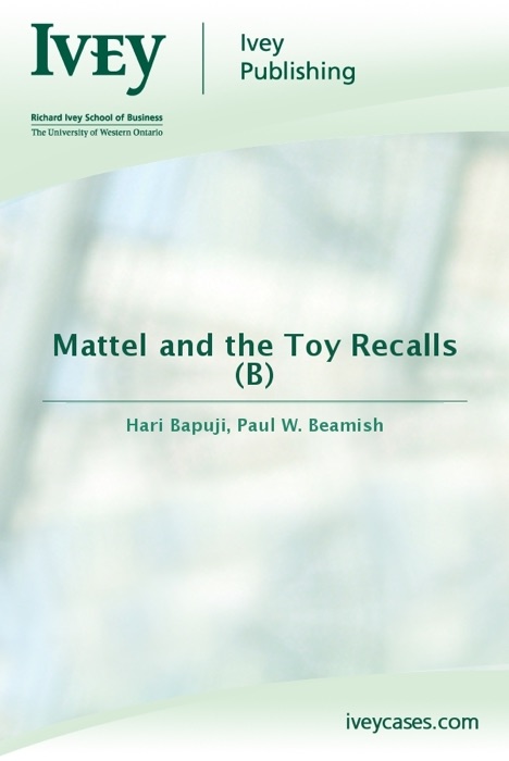 Mattel and the Toy Recalls (B)