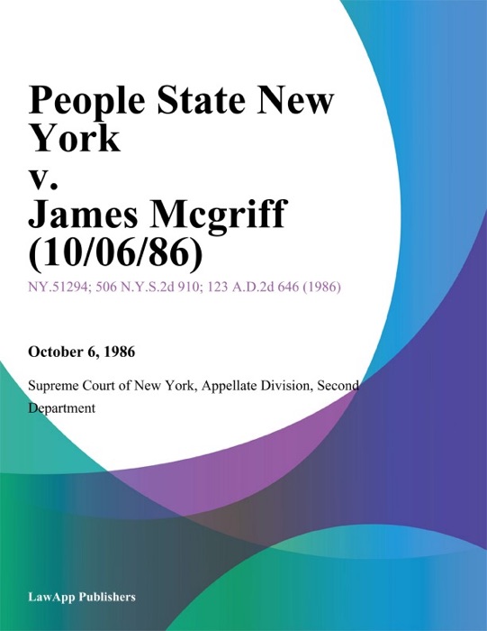 People State New York v. James Mcgriff