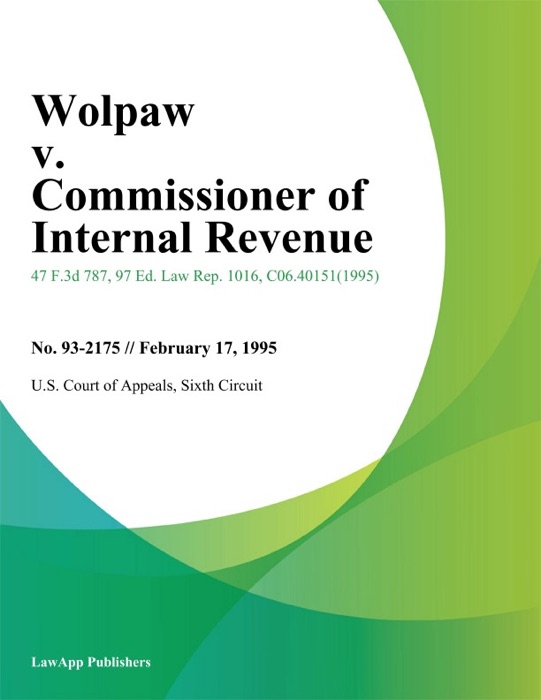 Wolpaw V. Commissioner Of Internal Revenue