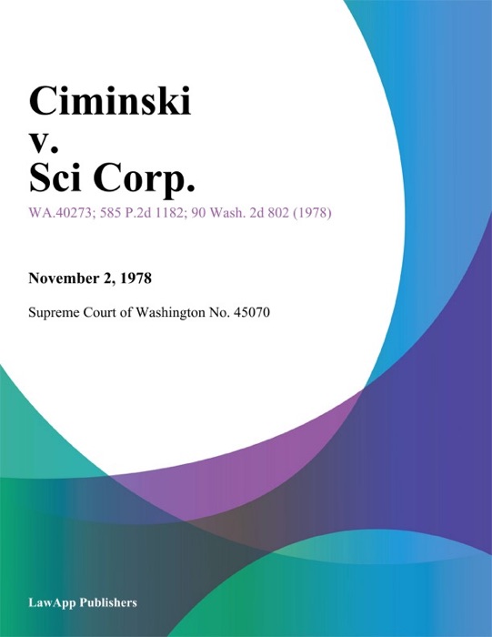 Ciminski v. Sci Corp.