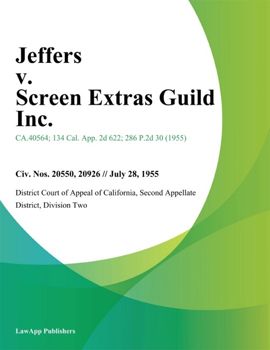 Jeffers v. Screen Extras Guild Inc.