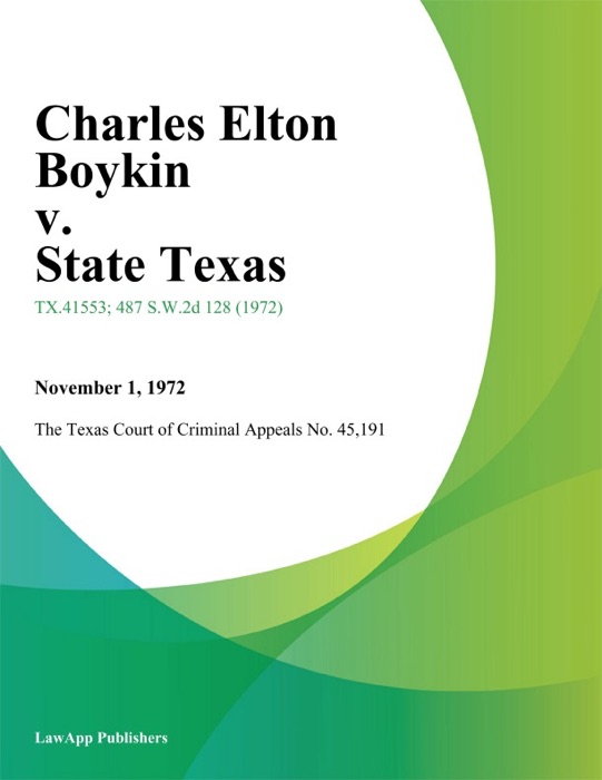 Charles Elton Boykin v. State Texas