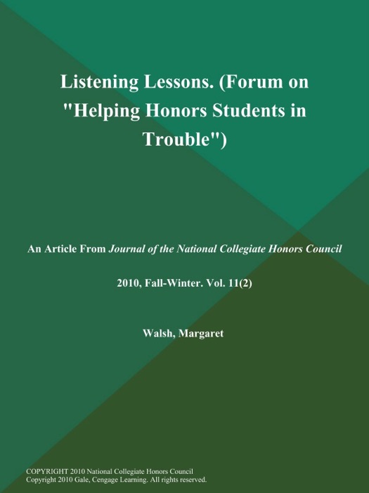 Listening Lessons (Forum on 