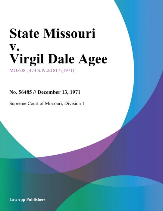 State Missouri v. Virgil Dale Agee