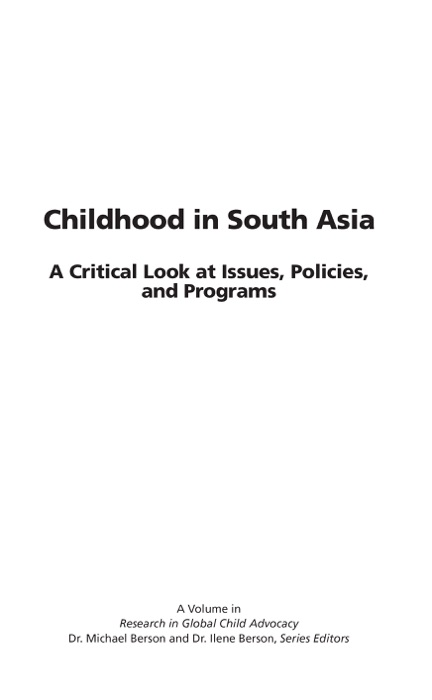 Childhood in South Asia