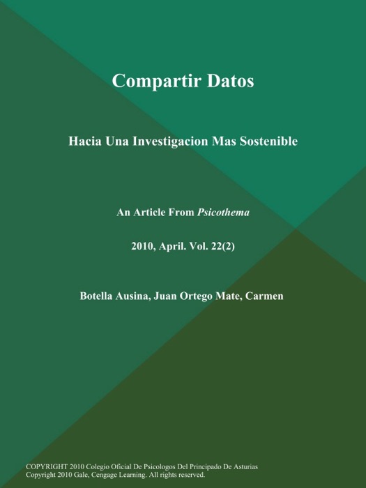 Compartir Datos: Hacia Una Investigacion Mas Sostenible