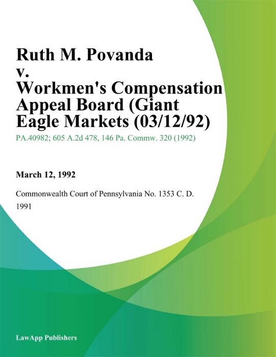 Ruth M. Povanda v. Workmens Compensation Appeal Board (Giant Eagle Markets