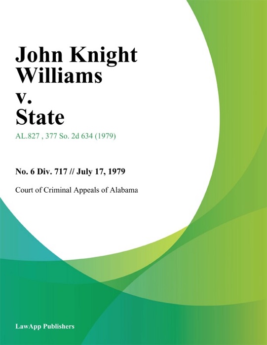 John Knight Williams v. State