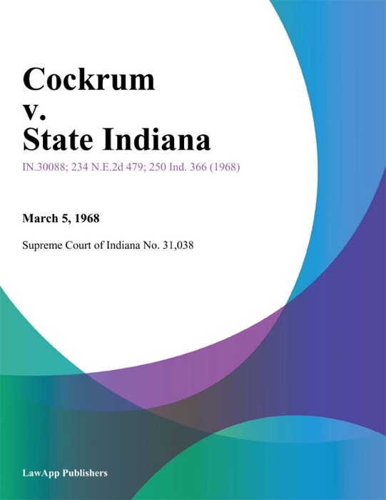 Cockrum v. State Indiana