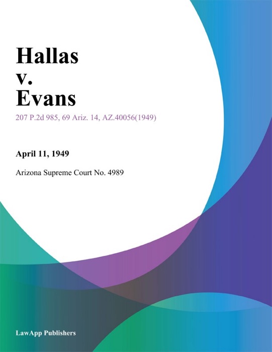 Hallas V. Evans