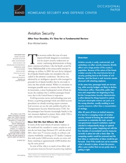 Aviation Security by Brian Michael Jenkins