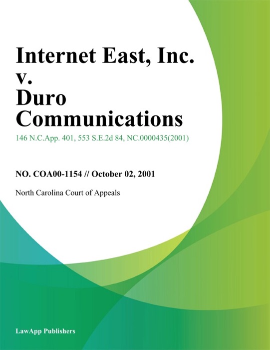 Internet East, Inc. v. Duro Communications