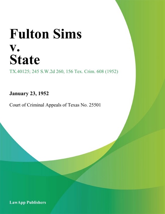 Fulton Sims v. State