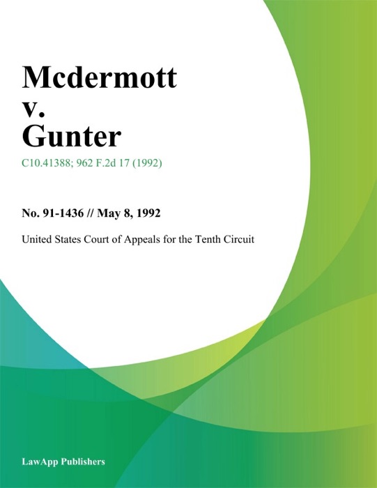 Mcdermott v. Gunter