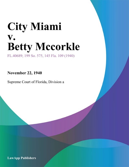 City Miami v. Betty Mccorkle