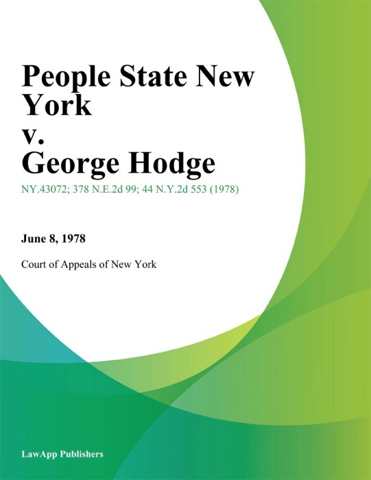 People State New York v. George Hodge